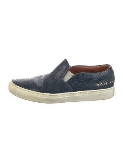 Pre-owned Common Projects Leather Sneakers In Blue