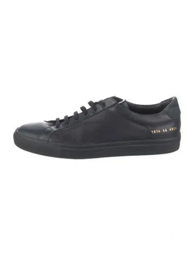 Pre-owned Common Projects Leather Sneakers In Blue
