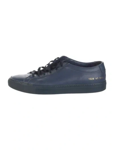 Pre-owned Common Projects Leather Sneakers In Blue