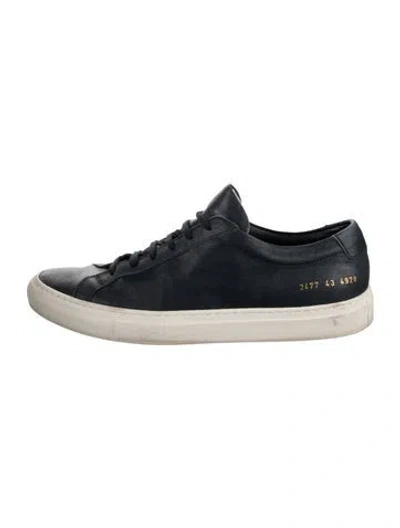 Pre-owned Common Projects Leather Sneakers In Blue