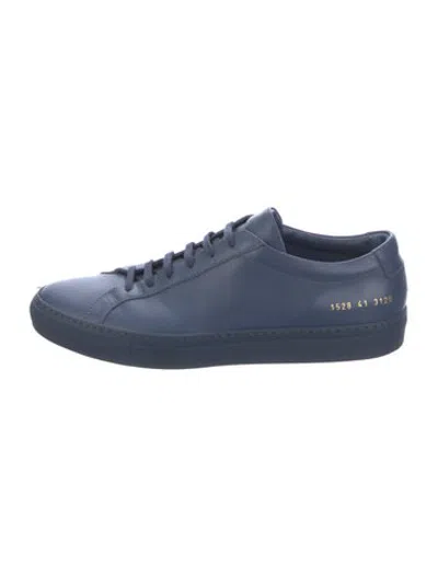 Pre-owned Common Projects Leather Sneakers In Blue