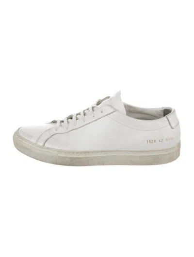 Pre-owned Common Projects Leather Sneakers In Blue