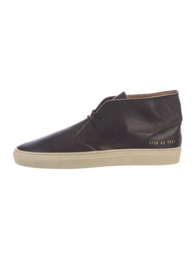 Pre-owned Common Projects Leather Sneakers In Brown