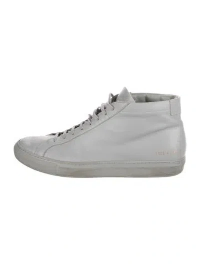 Pre-owned Common Projects Leather Sneakers In Gray
