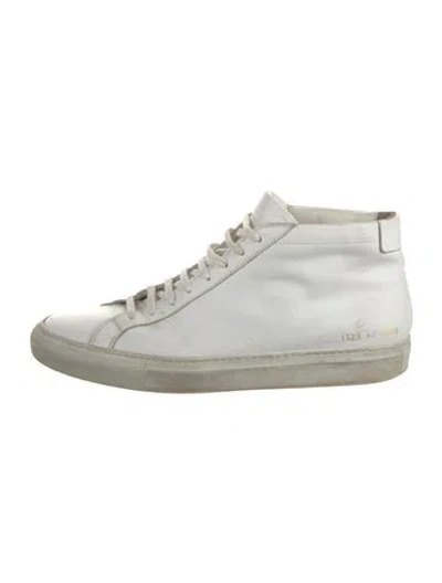 Pre-owned Common Projects Leather Sneakers In Gray