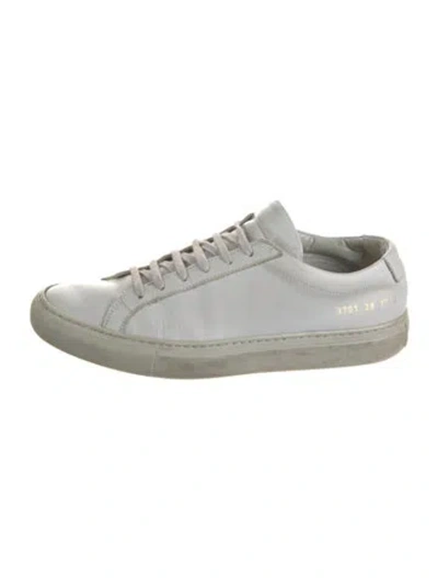 Pre-owned Common Projects Leather Sneakers In Gray