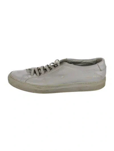 Pre-owned Common Projects Leather Sneakers In Gray