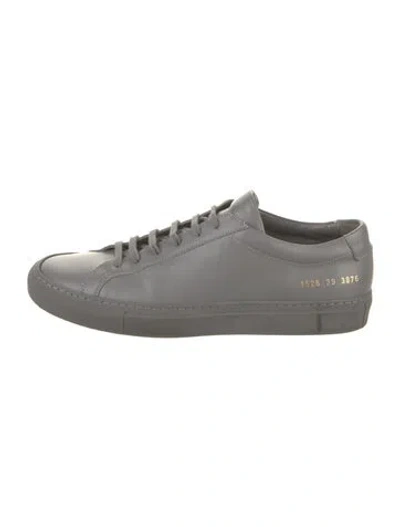 Pre-owned Common Projects Leather Sneakers In Gray