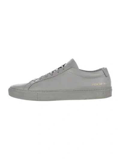 Pre-owned Common Projects Leather Sneakers In Gray