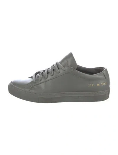 Pre-owned Common Projects Leather Sneakers In Gray