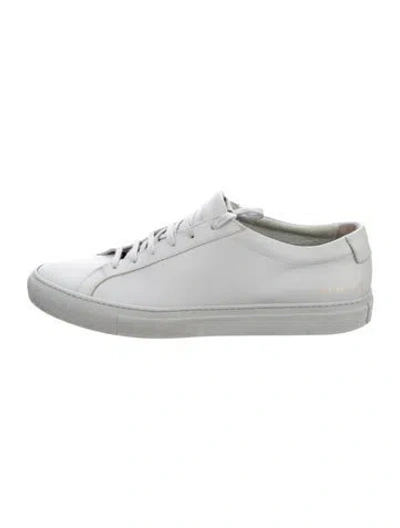 Pre-owned Common Projects Leather Sneakers In Gray