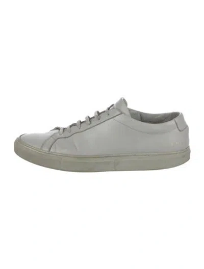 Pre-owned Common Projects Leather Sneakers In Gray