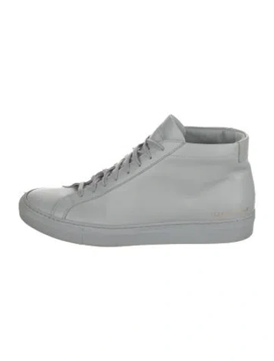 Pre-owned Common Projects Leather Sneakers In Gray