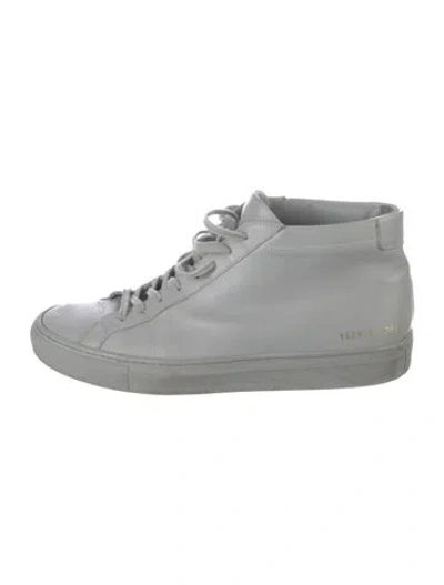 Pre-owned Common Projects Leather Sneakers In Gray