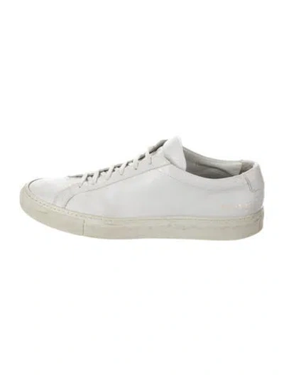 Pre-owned Common Projects Leather Sneakers In Gray