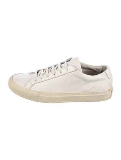 Pre-owned Common Projects Leather Sneakers In Gray