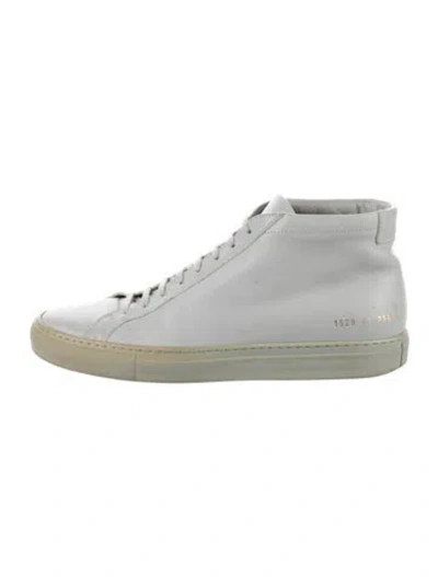 Pre-owned Common Projects Leather Sneakers In Gray