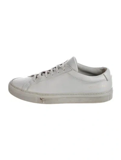 Pre-owned Common Projects Leather Sneakers In Gray