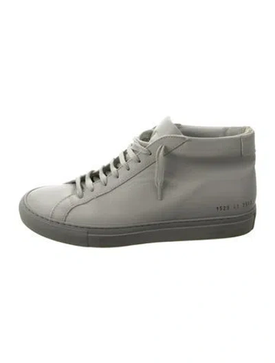 Pre-owned Common Projects Leather Sneakers In Gray