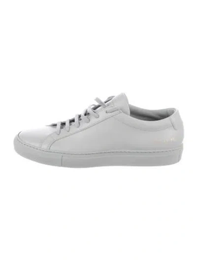 Pre-owned Common Projects Leather Sneakers In Gray