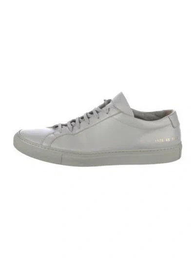 Pre-owned Common Projects Leather Sneakers In Gray