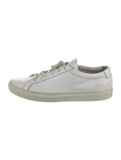 Pre-owned Common Projects Leather Sneakers In Gray