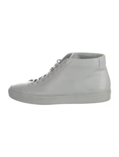 Pre-owned Common Projects Leather Sneakers In Gray