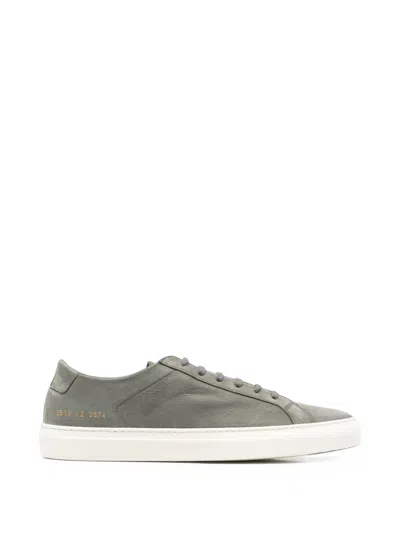 Common Projects Leather Sneakers In Gray