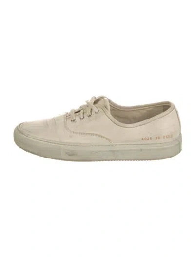 Pre-owned Common Projects Leather Sneakers In Green