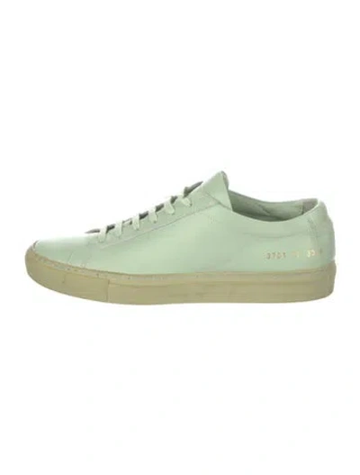 Pre-owned Common Projects Leather Sneakers In Green