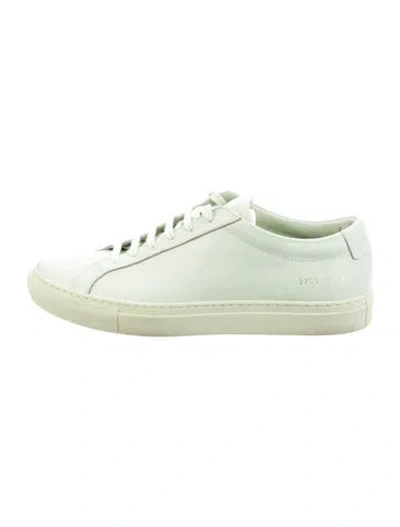 Pre-owned Common Projects Leather Sneakers In Green