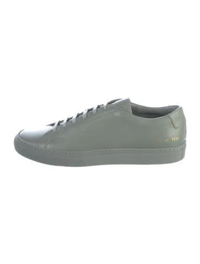 Pre-owned Common Projects Leather Sneakers In Green