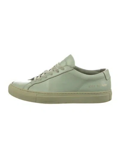 Pre-owned Common Projects Leather Sneakers In Green