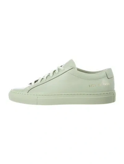 Pre-owned Common Projects Leather Sneakers In Green