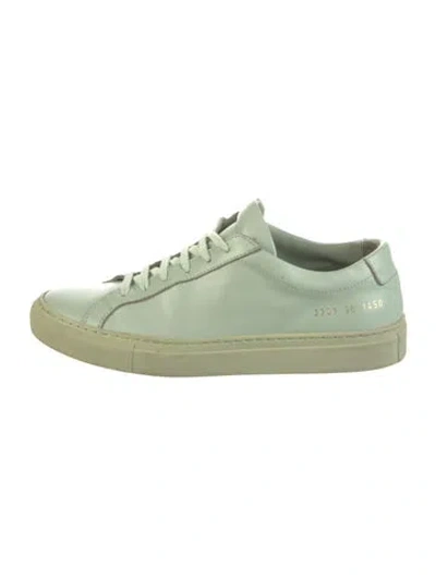Pre-owned Common Projects Leather Sneakers In Green
