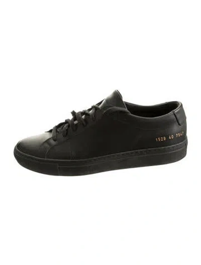 Pre-owned Common Projects Leather Sneakers In Green