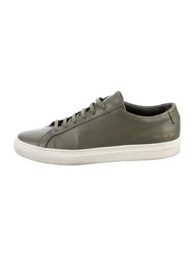 Pre-owned Common Projects Leather Sneakers In Green