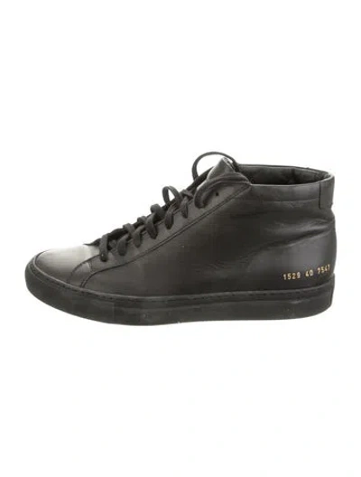 Pre-owned Common Projects Leather Sneakers In Green
