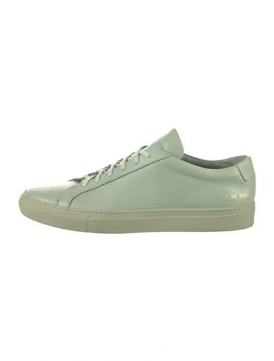 Pre-owned Common Projects Leather Sneakers In Green