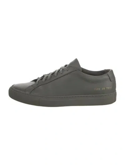 Pre-owned Common Projects Leather Sneakers In Green/grey