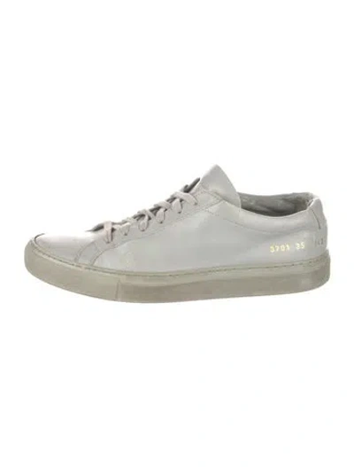 Pre-owned Common Projects Leather Sneakers In Grey