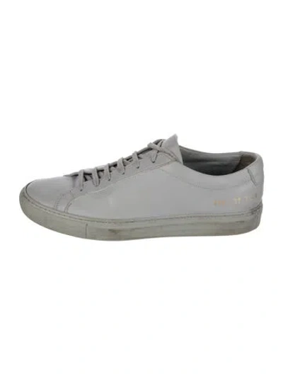 Pre-owned Common Projects Leather Sneakers In Grey