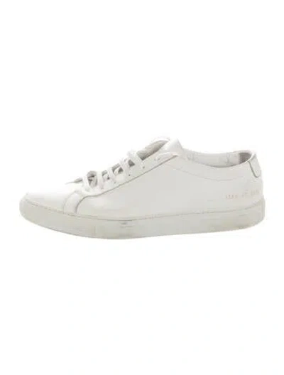 Pre-owned Common Projects Leather Sneakers In Grey