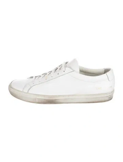 Pre-owned Common Projects Leather Sneakers In Grey