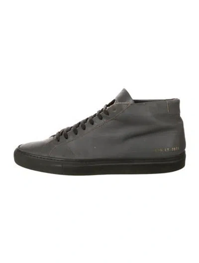 Pre-owned Common Projects Leather Sneakers In Grey