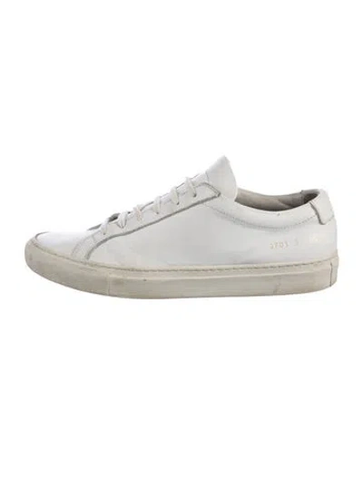 Pre-owned Common Projects Leather Sneakers In Grey