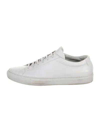 Pre-owned Common Projects Leather Sneakers In Grey