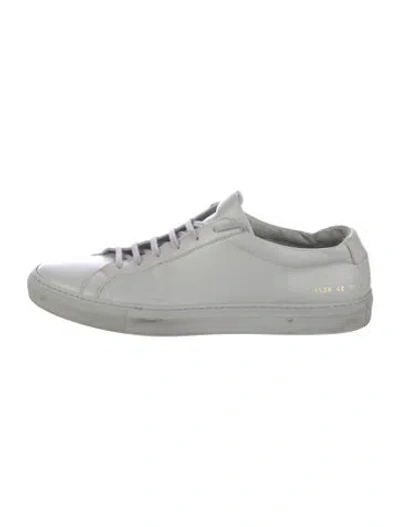 Pre-owned Common Projects Leather Sneakers In Grey
