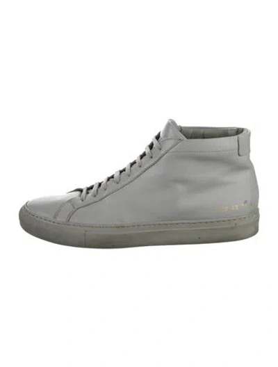 Pre-owned Common Projects Leather Sneakers In Grey
