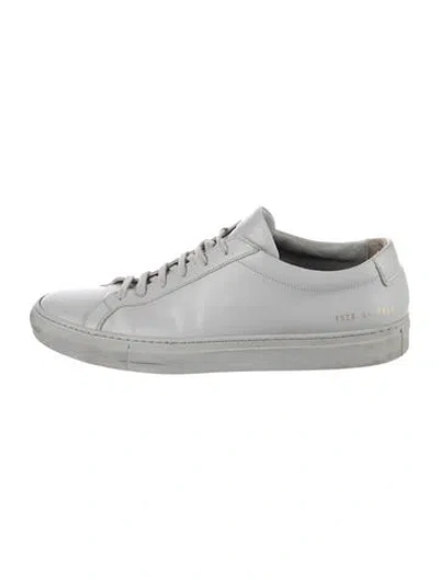 Pre-owned Common Projects Leather Sneakers In Grey